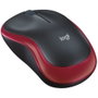 Logitech M185 Ratón Inalámbrico Ambidextro Rojo/Negro